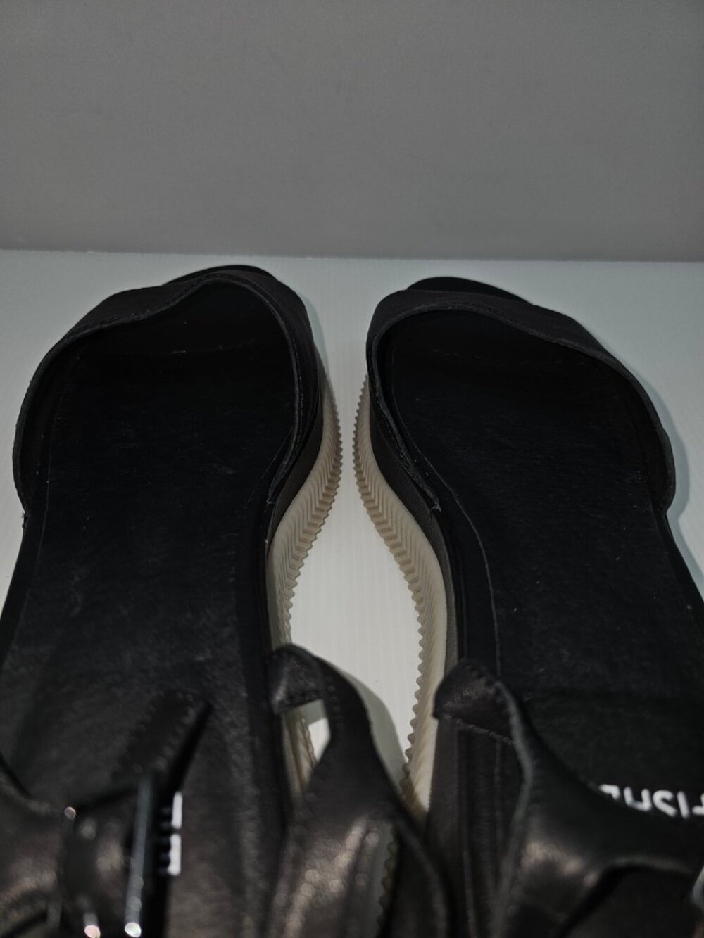Eileen Fisher Airo Platform Wedge Sandal Womens 9 Black Leather Ankle Strap - Picture 9 of 13